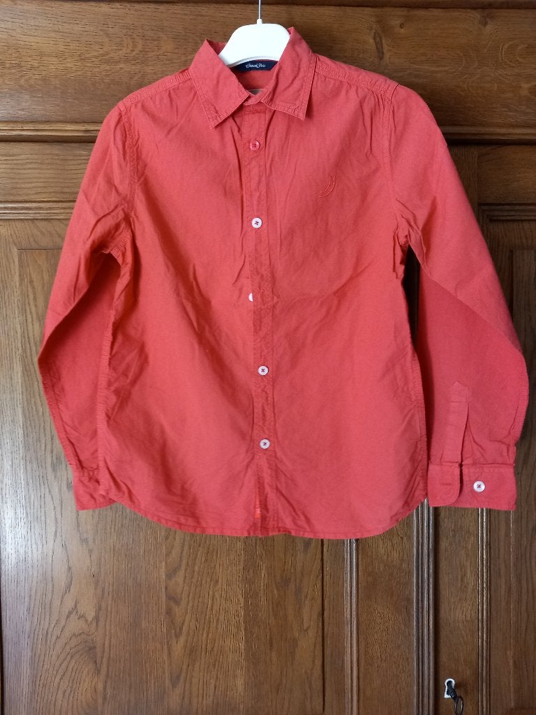 JN JOY - chemise coton - corail - L.M. - T. 10 ans, Enfants & Bébés, Chemise ou À manches longues, Comme neuf, Envoi, JN JOY