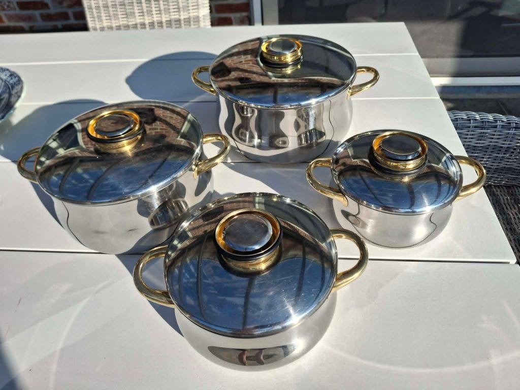 Set marmite Demeyere + poêle, Maison & Meubles, Inox, Demeyere, Comme neuf, Enlèvement
