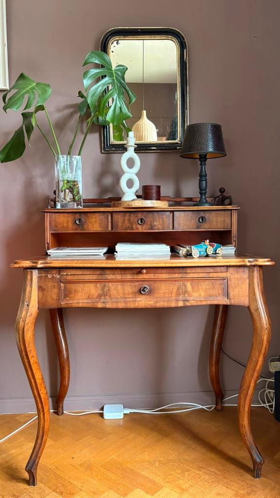 Petit bureau ancien – style Louis-Philippe / campagne chic, Enlèvement, Utilisé