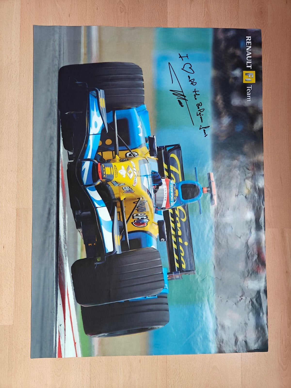poster Formule 1 handtekening Fernando Alonso, Ophalen of Verzenden, Formule 1