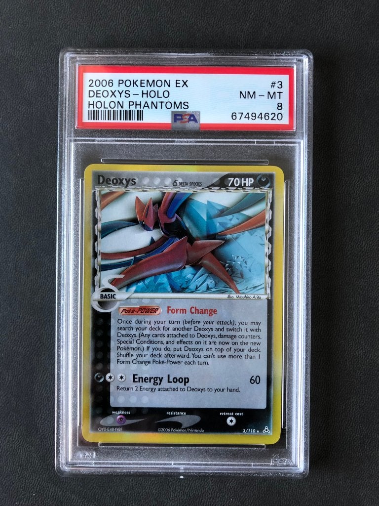 Deoxys Holo - Ex Holon Phantoms PSA 8, Hobby en Vrije tijd, Verzamelkaartspellen | Pokémon, Ophalen of Verzenden, Nieuw, Losse kaart