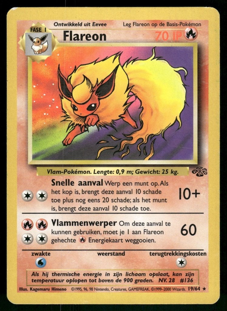 Flareon 19/64 - Jungle (NL) (NM), Envoi, Utilisé