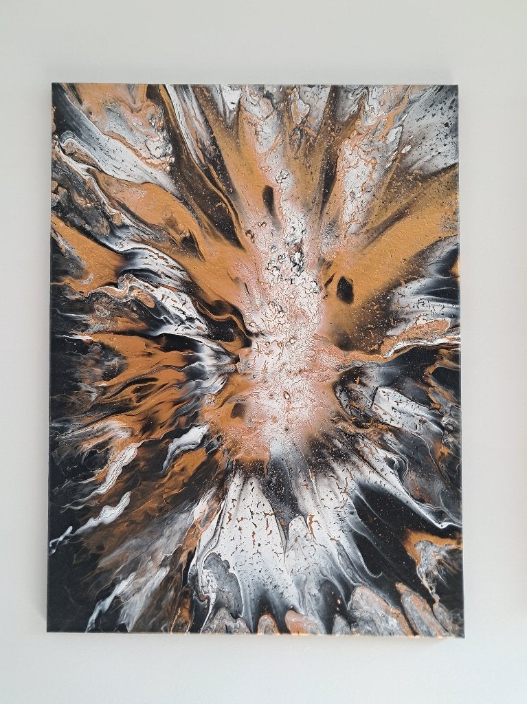 Abstract Modern Acryl canvas 60*80cm, Enlèvement, Signé, Peinture acrylique, Abstrait