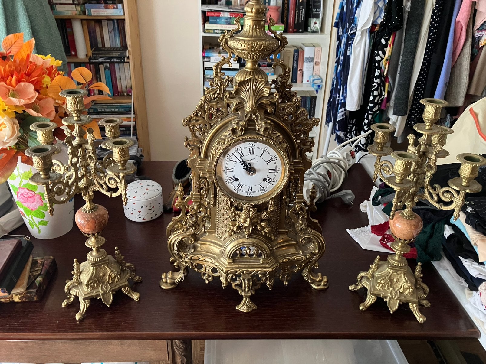 Mantelklok rococo, Antiek en Kunst, Ophalen