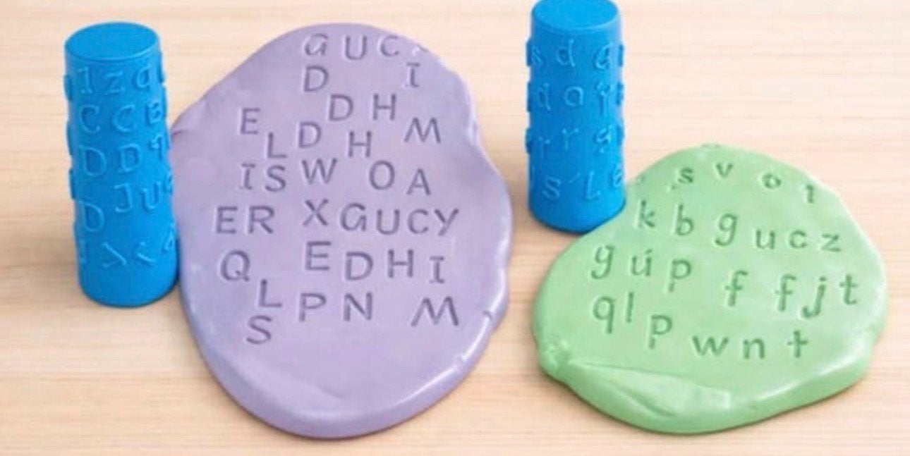 Letter rollers 2 stuks: Grote en kleine letters, Ophalen of Verzenden, Nieuw, Taal en Lezen
