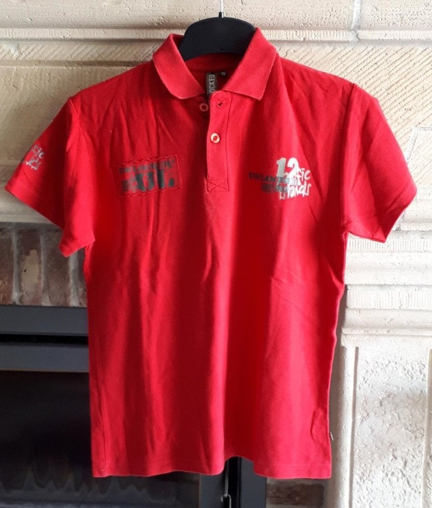 Polo - imprimé - garçons - Unlocked - rouge - 152/158, Garçon, Chemise ou À manches longues, Utilisé, Unlocked
