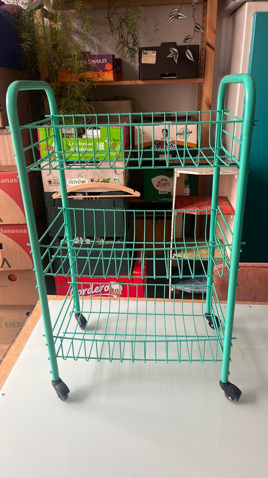 Opbergtrolley, Ophalen