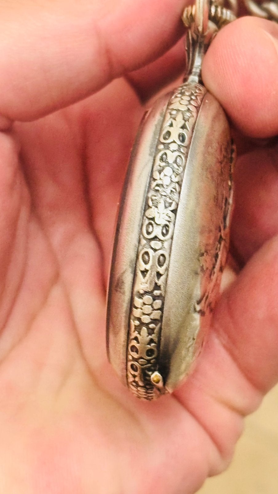 Wekelijks 8 dagen zeldzaam, Zakhorloge, 1900 tot 1930, Ophalen of Verzenden, Met ketting