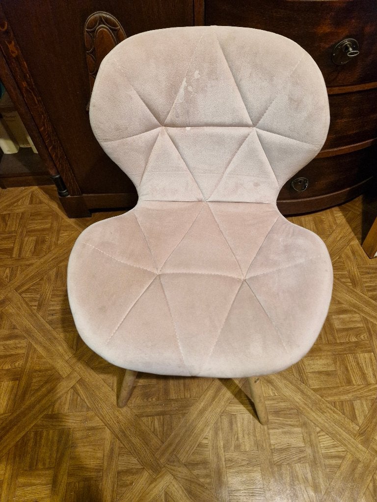 fauteuil rose en velours, Enlèvement, Comme neuf