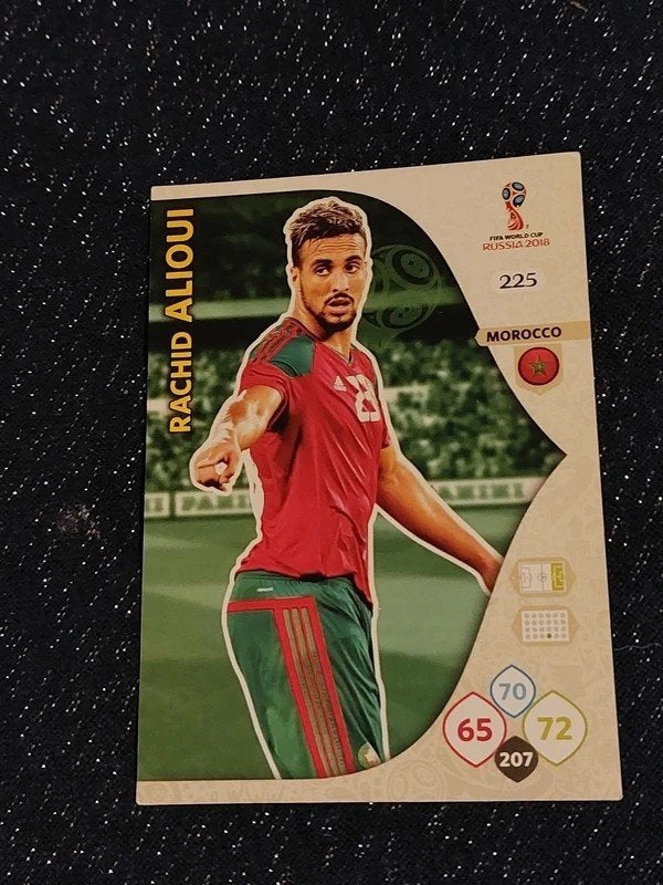 Panini / Voetbalkaart / Rachid Alioui / Marokko / WK 2018, Verzamelen, Ophalen of Verzenden, Zo goed als nieuw, Spelerskaart