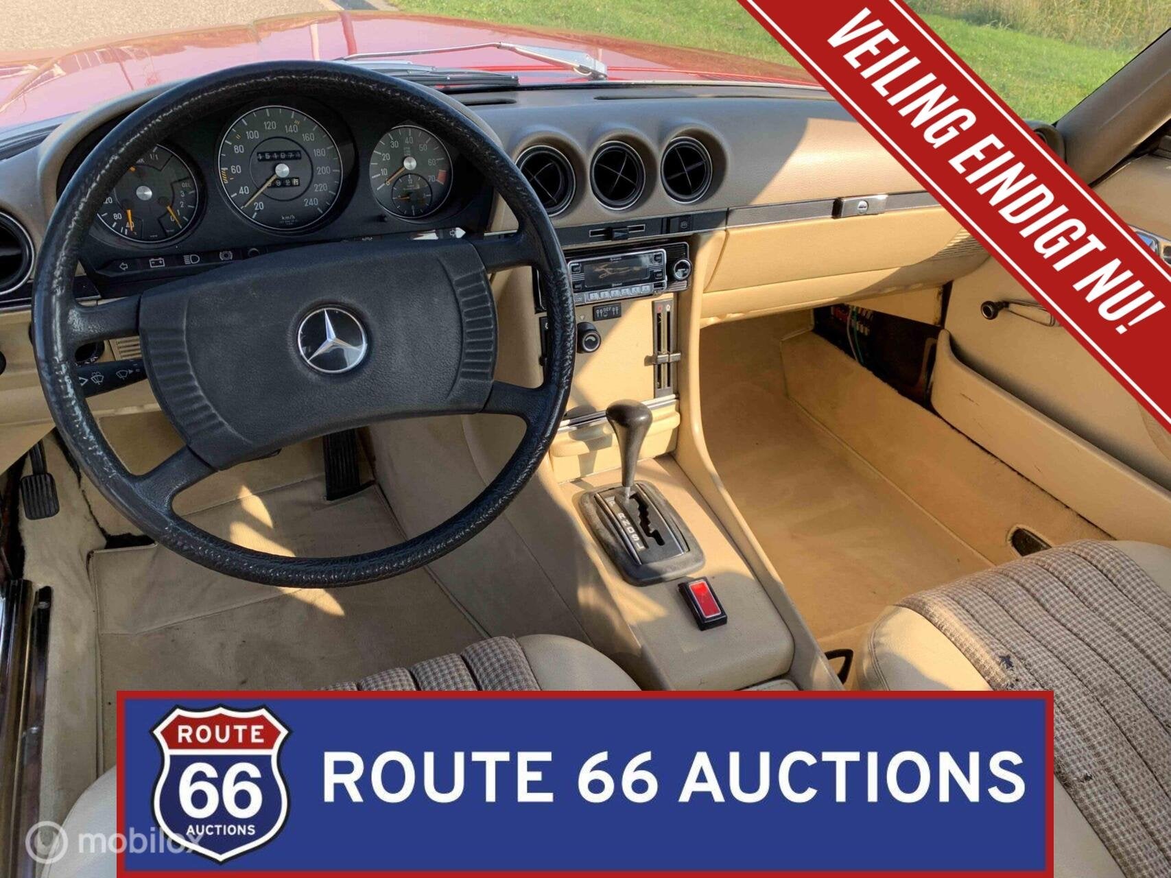 Mercedes-Benz 280 SLC | 1976 | Route 66 Auctions, Zwart, Mercedes-Benz, Bedrijf, Handgeschakeld