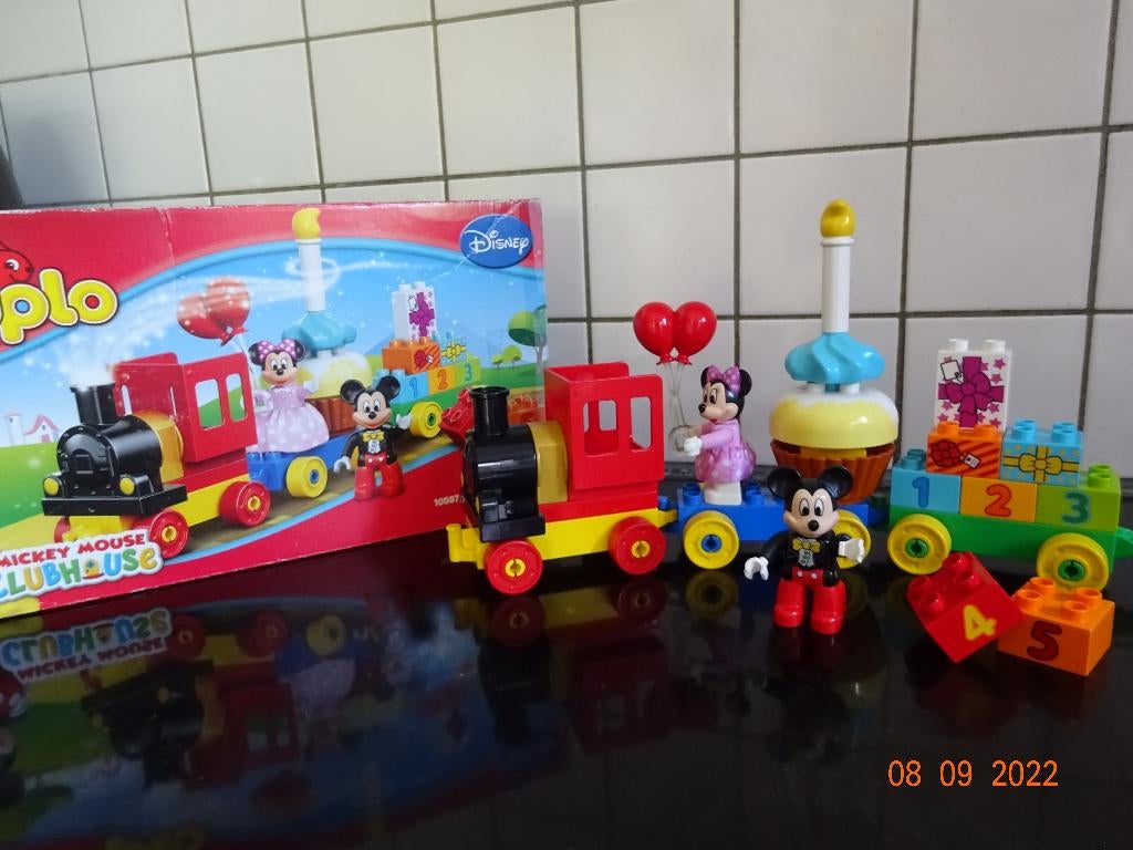 DUPLO Mickey & Minnie Verjaardagstrein - 10941*VOLLEDIG*, Ophalen of Verzenden, Duplo, Disney