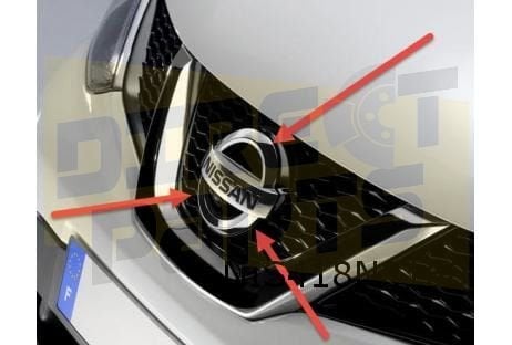 Nissan Qashqai embleem logo ''Nissan'' voorzijde Origineel!, -, Verzenden, -, Nieuw