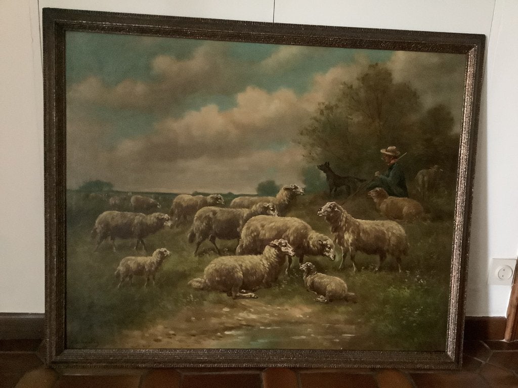 *Henry Schouten (1857) -Grande peinture -Voir BENEZIT, ARTO, Antiquités & Art, Art | Peinture | Classique, Toile, Cadre spécial