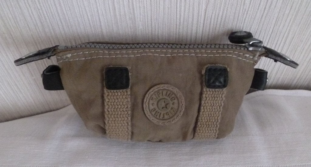Kipling beige miniportemonnee, Ophalen of Verzenden, Gebruikt, Beige, Overige merken