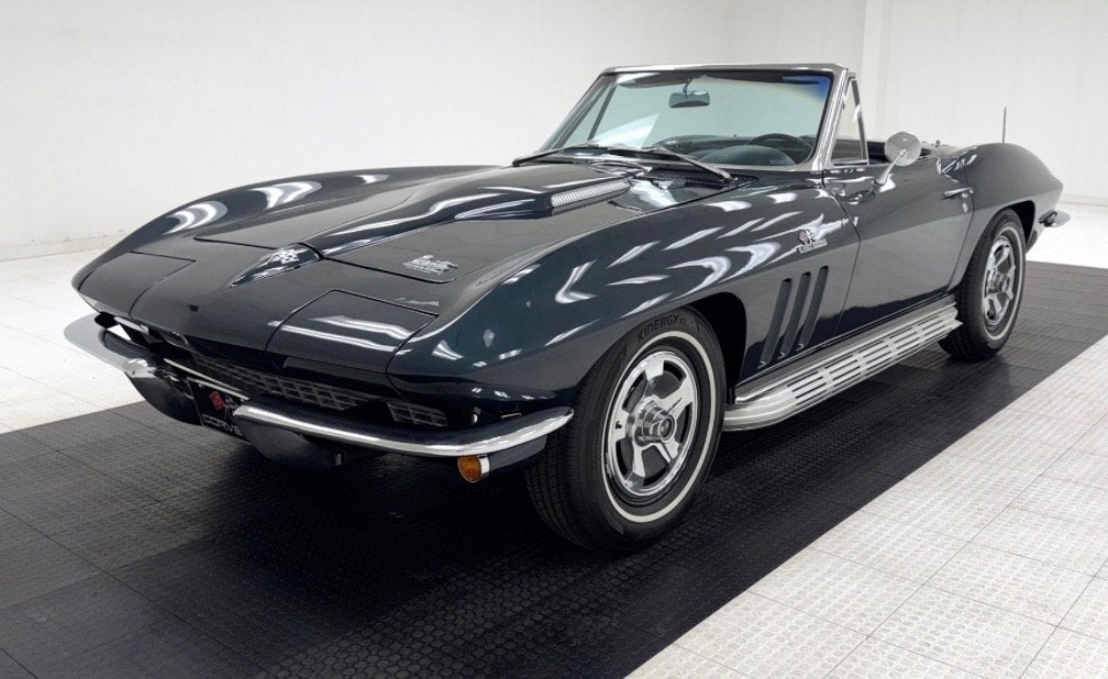 1966 Chevrolet Corvette C2 Convertible moteur 427 V8, Auto's, 8 cc, Blauw, Leder, Bedrijf
