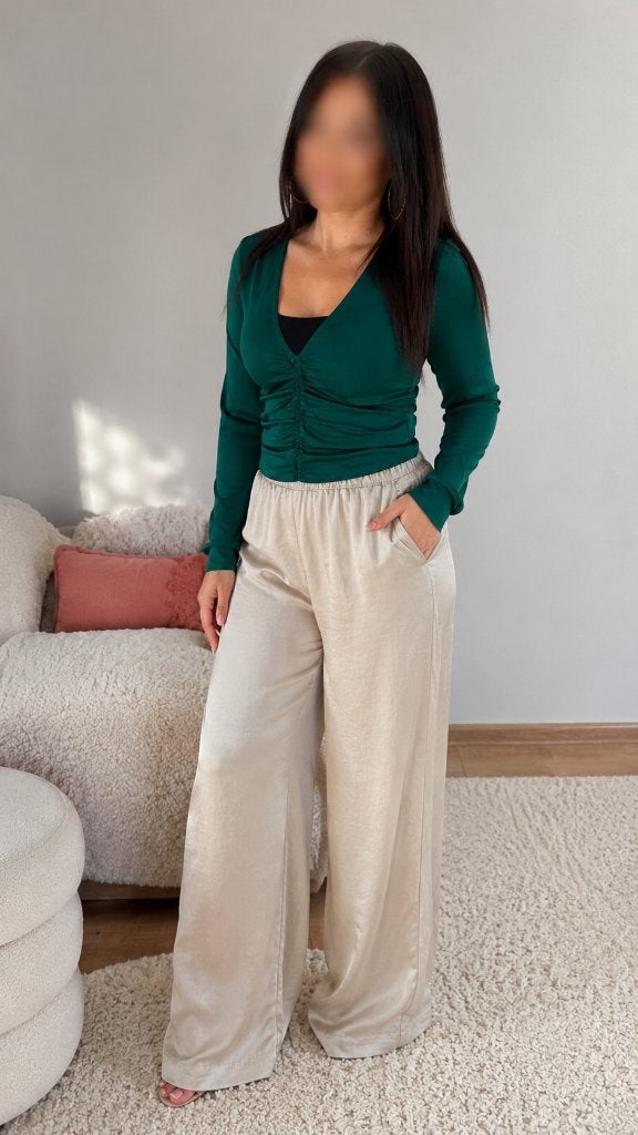 Glanzende elegante broek, Kleding | Dames, Broeken en Pantalons, Ophalen of Verzenden, Nieuw, Maat 34 (XS) of kleiner