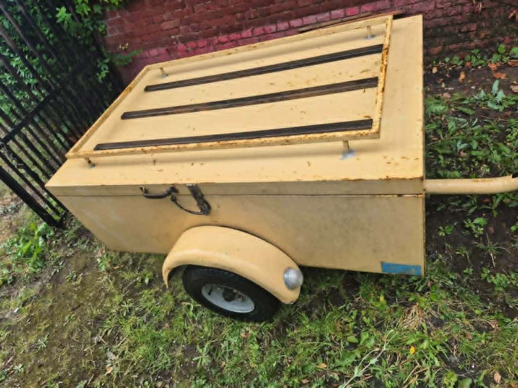 oldtimer gesloten bagage aanhangwagen / kleine aanhangwagen, Auto diversen, Aanhangers en Bagagewagens, Ophalen, Gebruikt