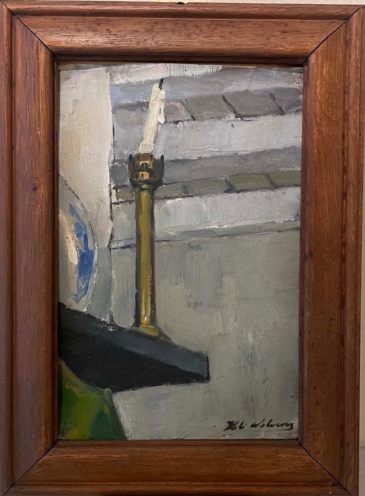 Schilderij HV Wolvens (1896-1977) Brugge, Ophalen