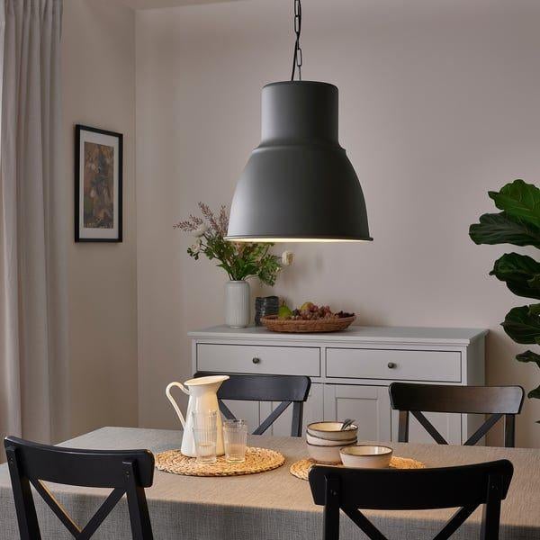 Hanglamp Ikea Hektar + extra led lamp, Ophalen, Zo goed als nieuw, Metaal