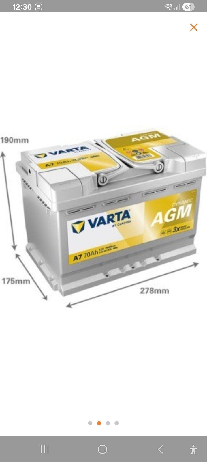 Batterie 12V Varta AGM neuve, Autos : Pièces & Accessoires, Enlèvement