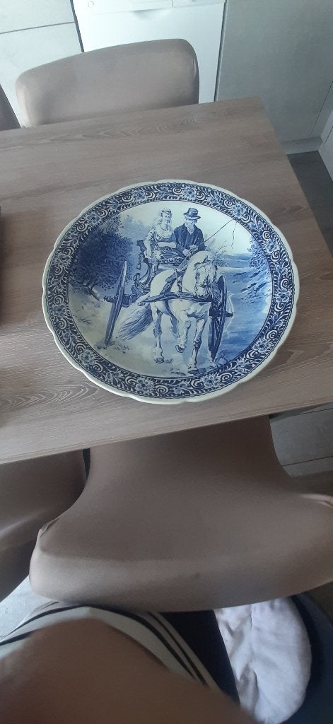 Plat vintage faience en delft, Antiquités & Art, Enlèvement