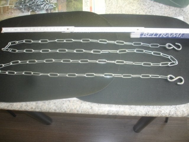 23 metalen kettingen met 2 haken, 2 m lang, € 1,00 pr stuk, Bricolage & Construction, Métaux, Enlèvement ou Envoi, Comme neuf