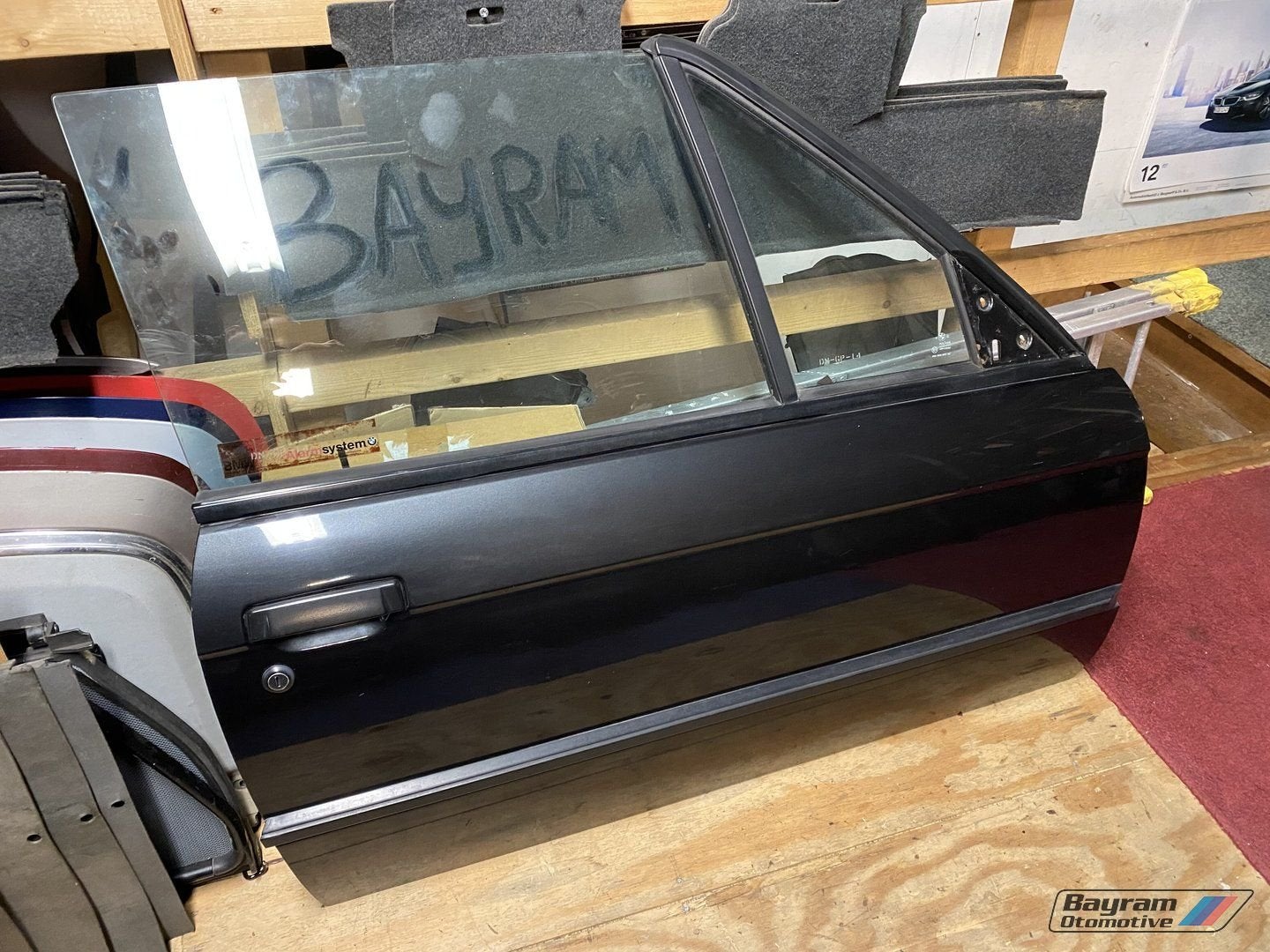 Bmw E30 cabrio deur rechts diamantzwart portier 3-serie 325i, Auto-onderdelen, Ophalen, Gebruikt, -, Deur