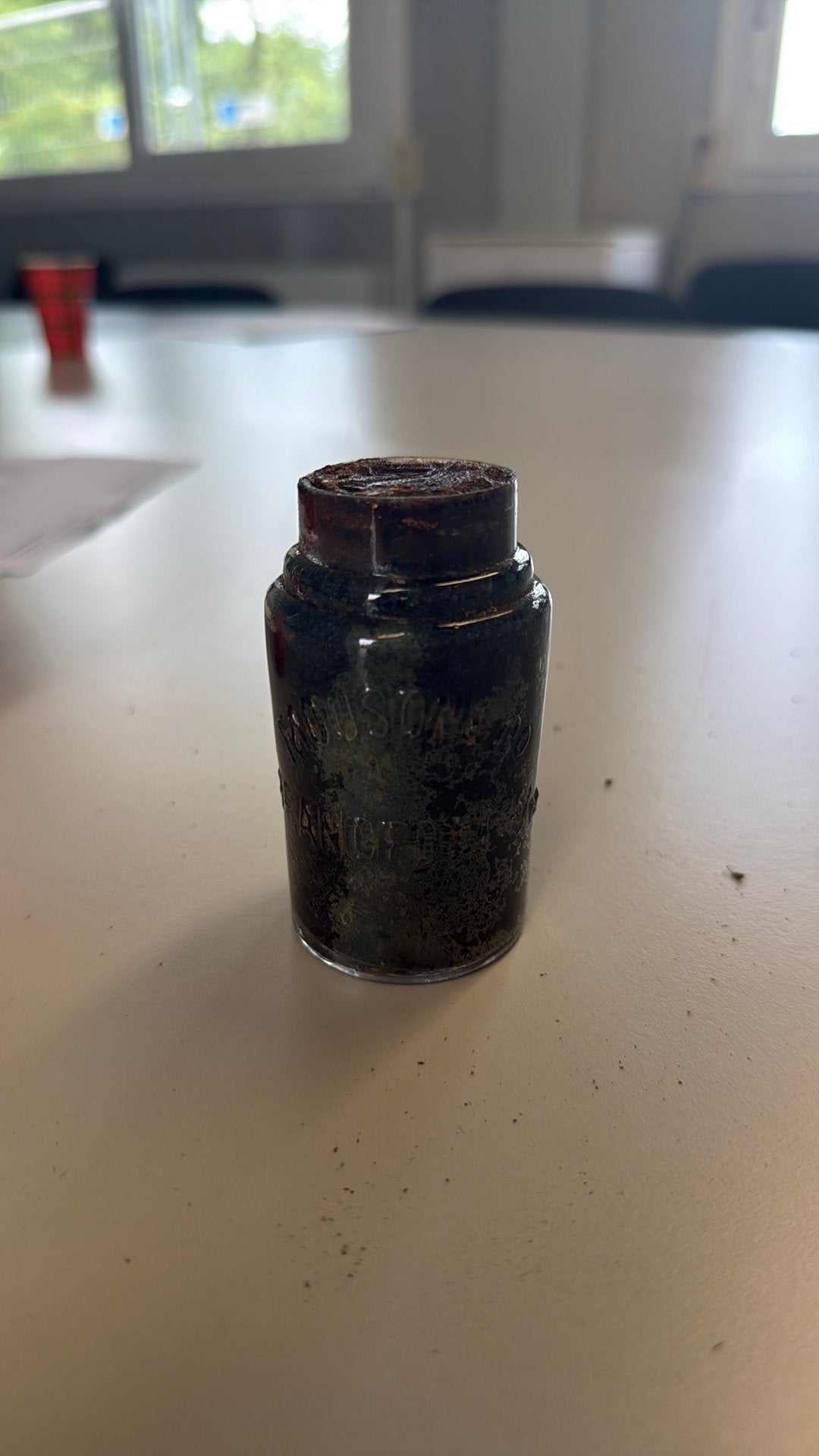 Antieke glazenchemische fles ‘mouson & co - Francfort s/m’’, Antiek en Kunst, Ophalen