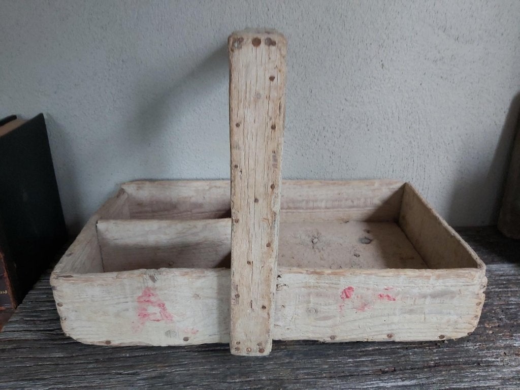 Leuke oude houten handgemaakte (gereedschaps) bak / kist, Antiek en Kunst, Ophalen of Verzenden