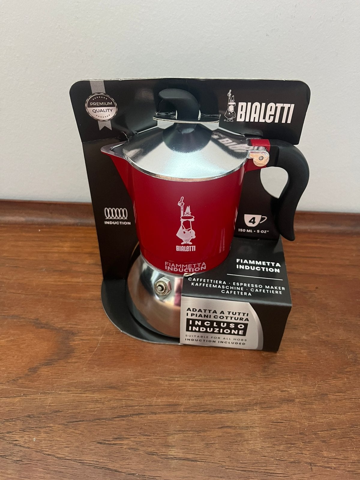 Bialetti Fiummetta à induction | 4 tasses, Electroménager, Cafetières, 2 à 4 tasses, Enlèvement ou Envoi, Neuf, Café moulu