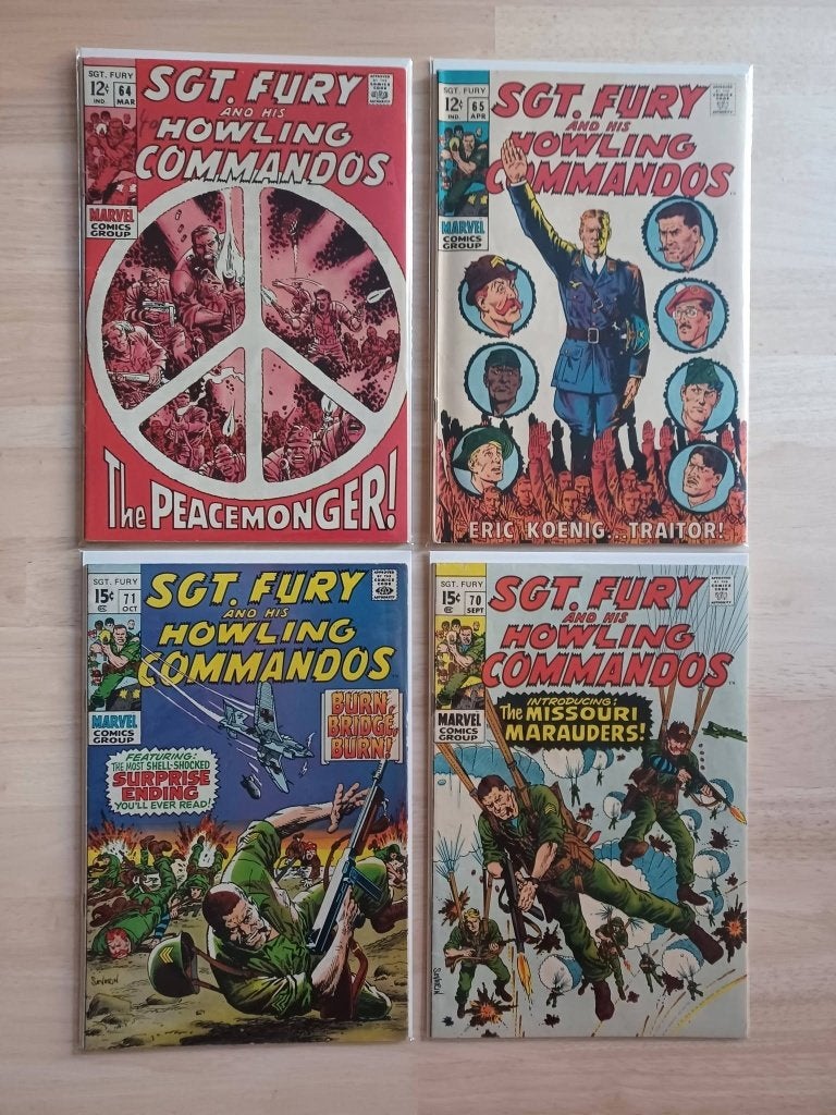 SGT-Fury 1969-1971 (6 comics High Grade), Marvel Comics, Enlèvement ou Envoi, Comme neuf, Plusieurs comics