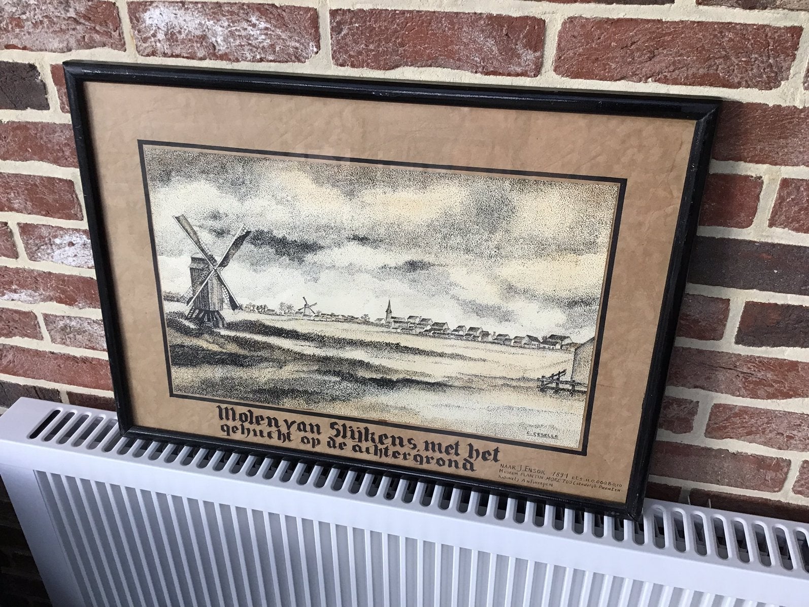Bredene Slyckens molen ‘30 C. Geselle Ostende / James Ensor, Ophalen of Verzenden