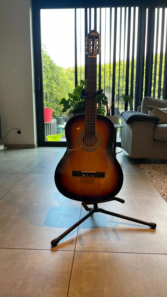 LaPaz Gitaar + GitaarZak + Gitaar Statief, Ophalen, Zo goed als nieuw, Met koffer