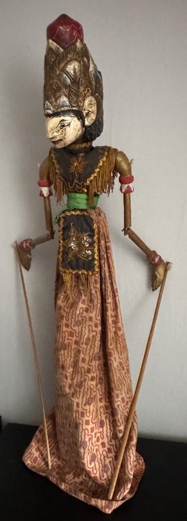 Marionnette Indonésienne Java en Bois 1930, Antiquités & Art, Art | Art non-occidental, Enlèvement ou Envoi