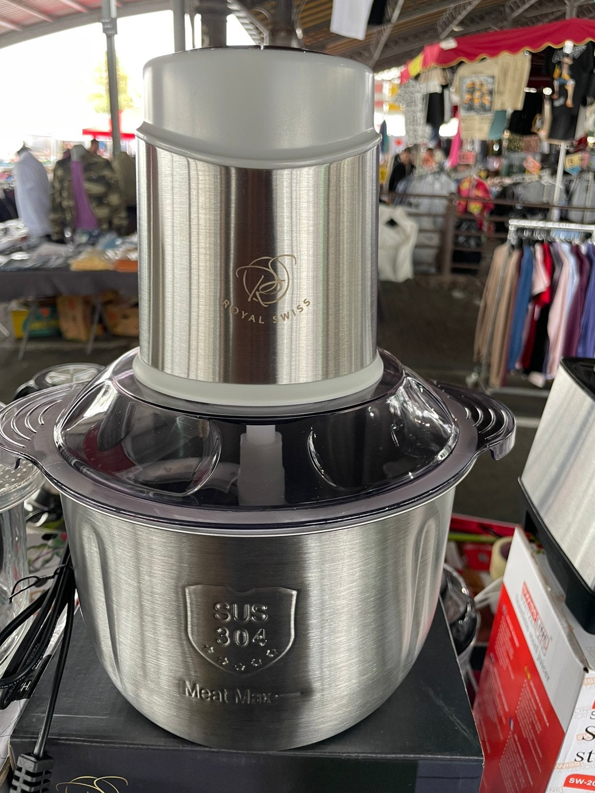 Hachoir à Viande Royal Swiss 5L Inox, Enlèvement ou Envoi, Comme neuf, 2 vitesses