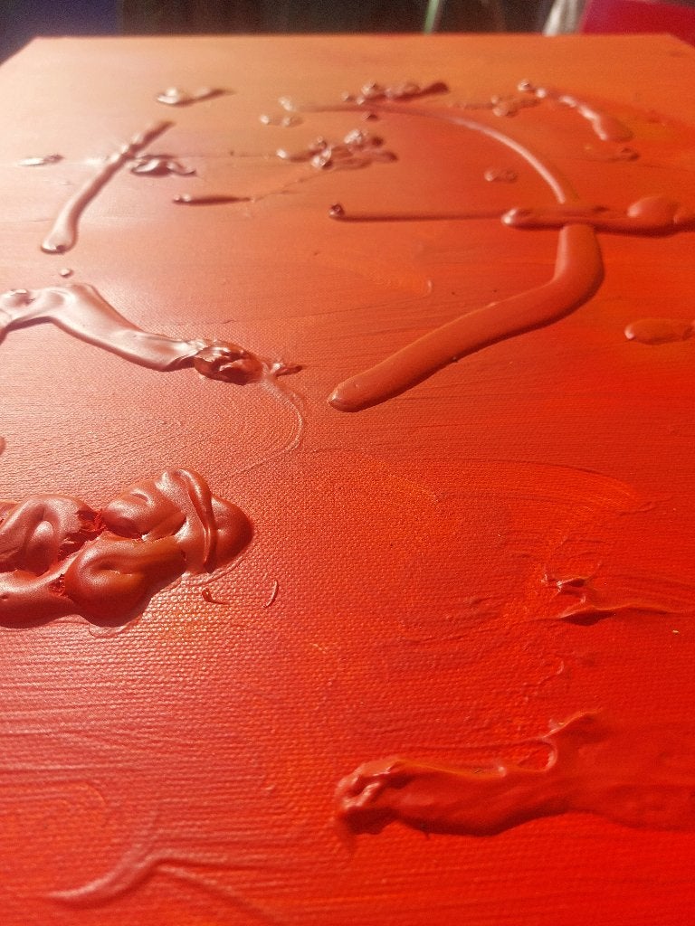 SCHILDERIJ ROOD, Ophalen of Verzenden