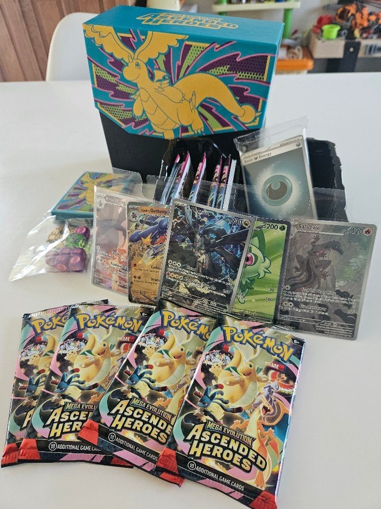 Ascended Heroes ETB (Open maar compleet), Enlèvement ou Envoi, Comme neuf, Booster, Foil