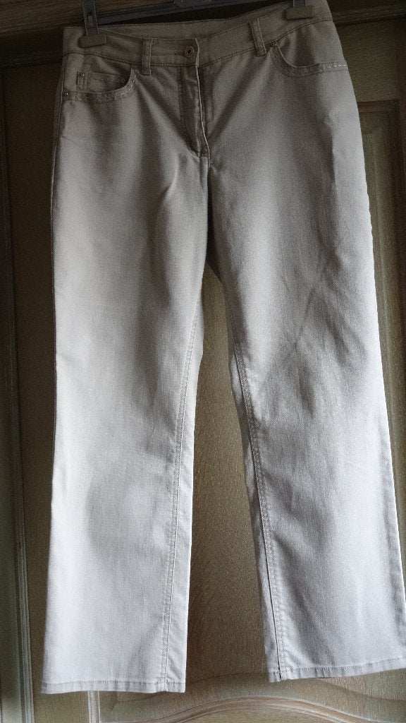 PANTALON CANDA TAILLE 42 TAILLE HAUTE COULEUR GREIGE, Taille 42/44 (L), Enlèvement ou Envoi, Autres couleurs, Comme neuf