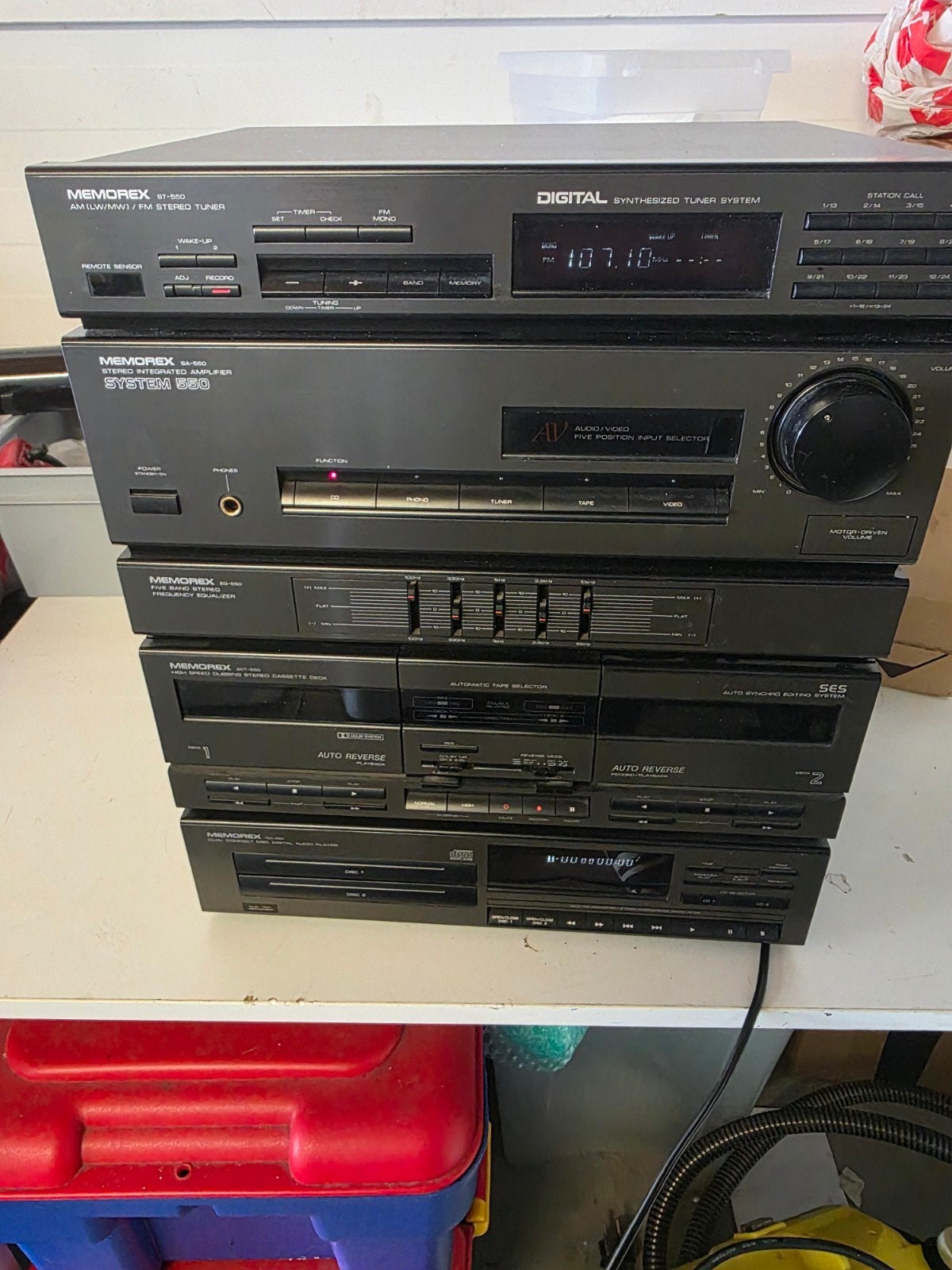 vintage hifi-installatie van Memorex (Model M550, Ophalen of Verzenden, Cassettedeck