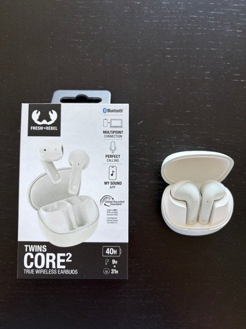 Oortjes Fresh n Rebel - Twins Core2, Bluetooth, Comme neuf, Enlèvement, Blanc