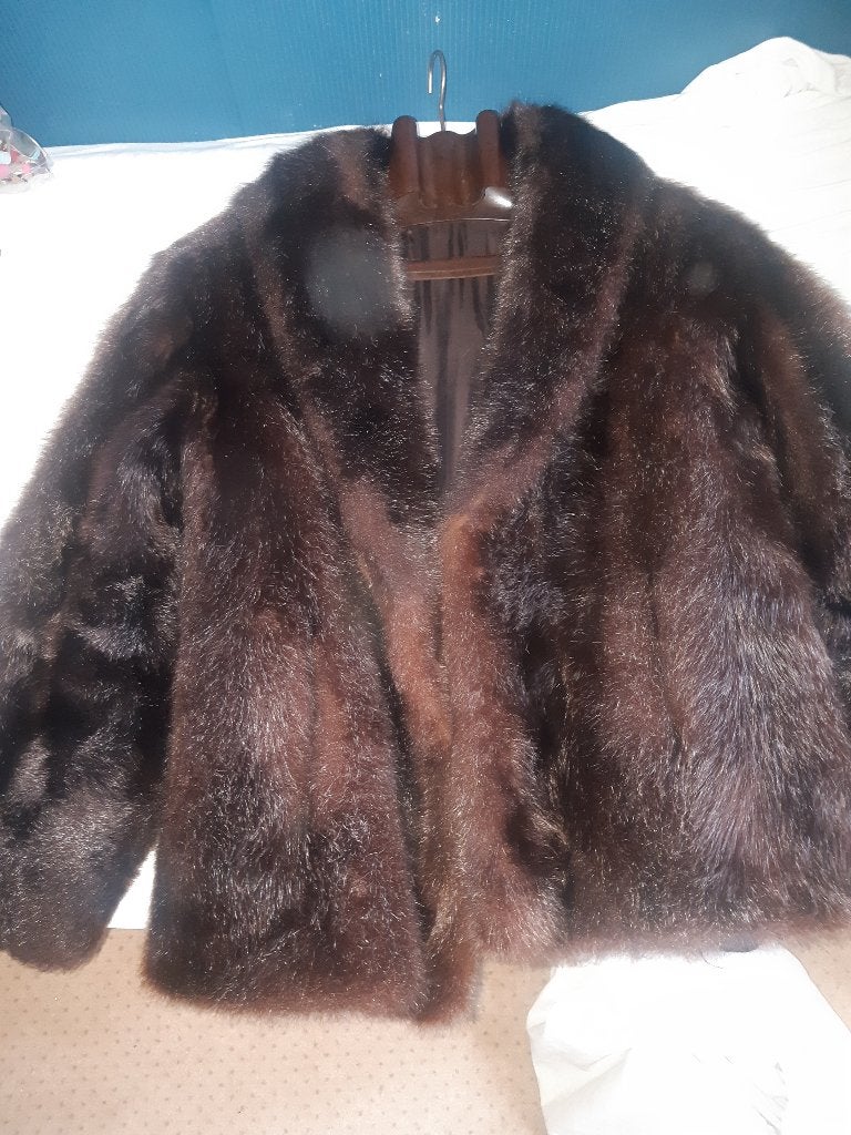 Bontjas, Vêtements | Femmes, Vestes | Hiver, Brun, Enlèvement, Porté, Taille 42/44 (L)