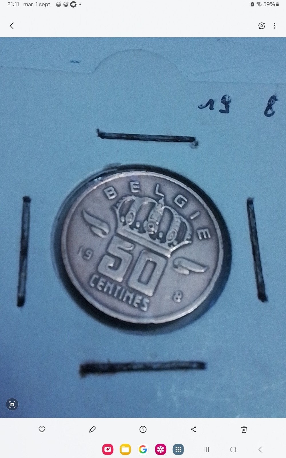 50 centimes mineur fautee, Enlèvement ou Envoi, Monnaie en vrac