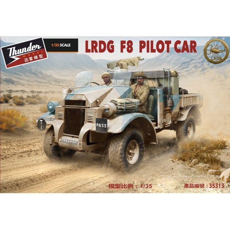 THUNDER MODEL 35313 LRDG F8 Pilot Car Stand. Ed. éch.1/35, Hobby en Vrije tijd, Modelbouw | Auto's en Voertuigen, Overige merken