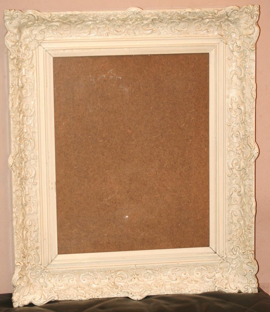 GROTE KADER in PROVENCE STIJL 60 X 70 - Vintage, Enlèvement ou Envoi, Utilisé, 50 à 75 cm, Bois