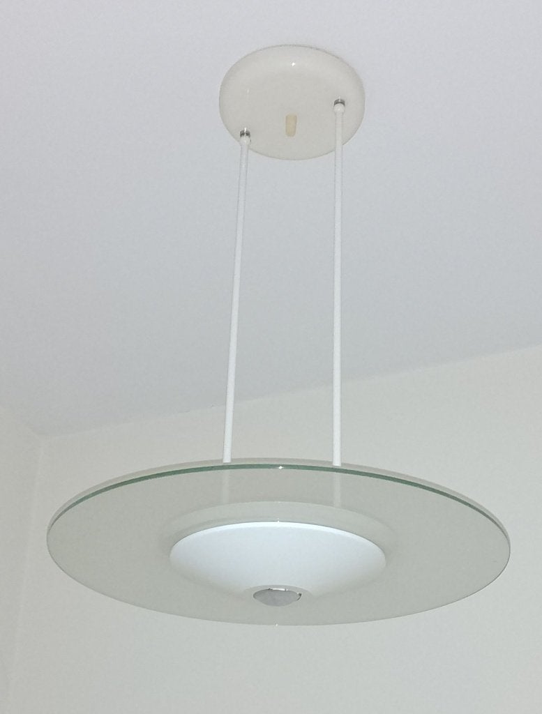 Lampe de plafond design des années 1980 - Halogène/LED, Maison & Meubles, Lampes | Plafonniers, Blanc, Vintage, Verre, Dimmable