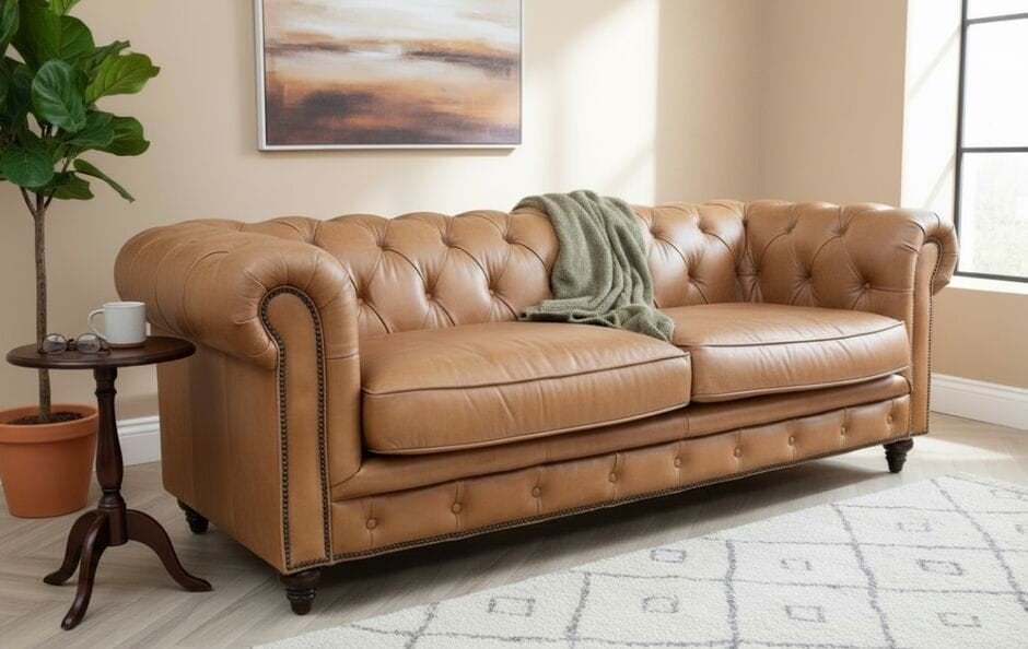 GEZOCHT!Chesterfield camel, Huis en Inrichting, Ophalen of Verzenden