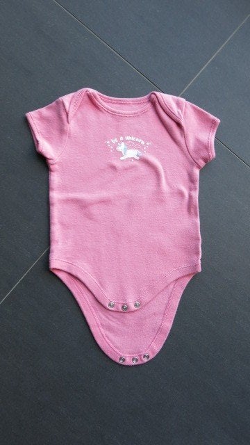 Roze body met korte mouwen (maat 74), Ophalen of Verzenden, Gebruikt, Meisje, Nacht- of Onderkleding