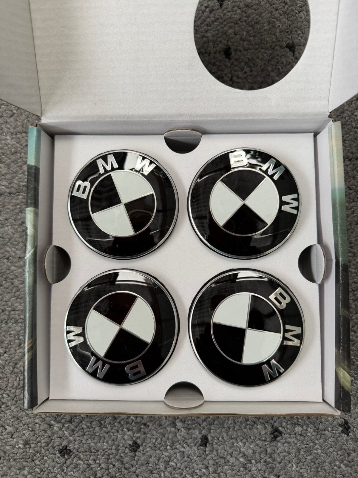 BMW drijvende middenkappen 56/68 mm, Ophalen of Verzenden