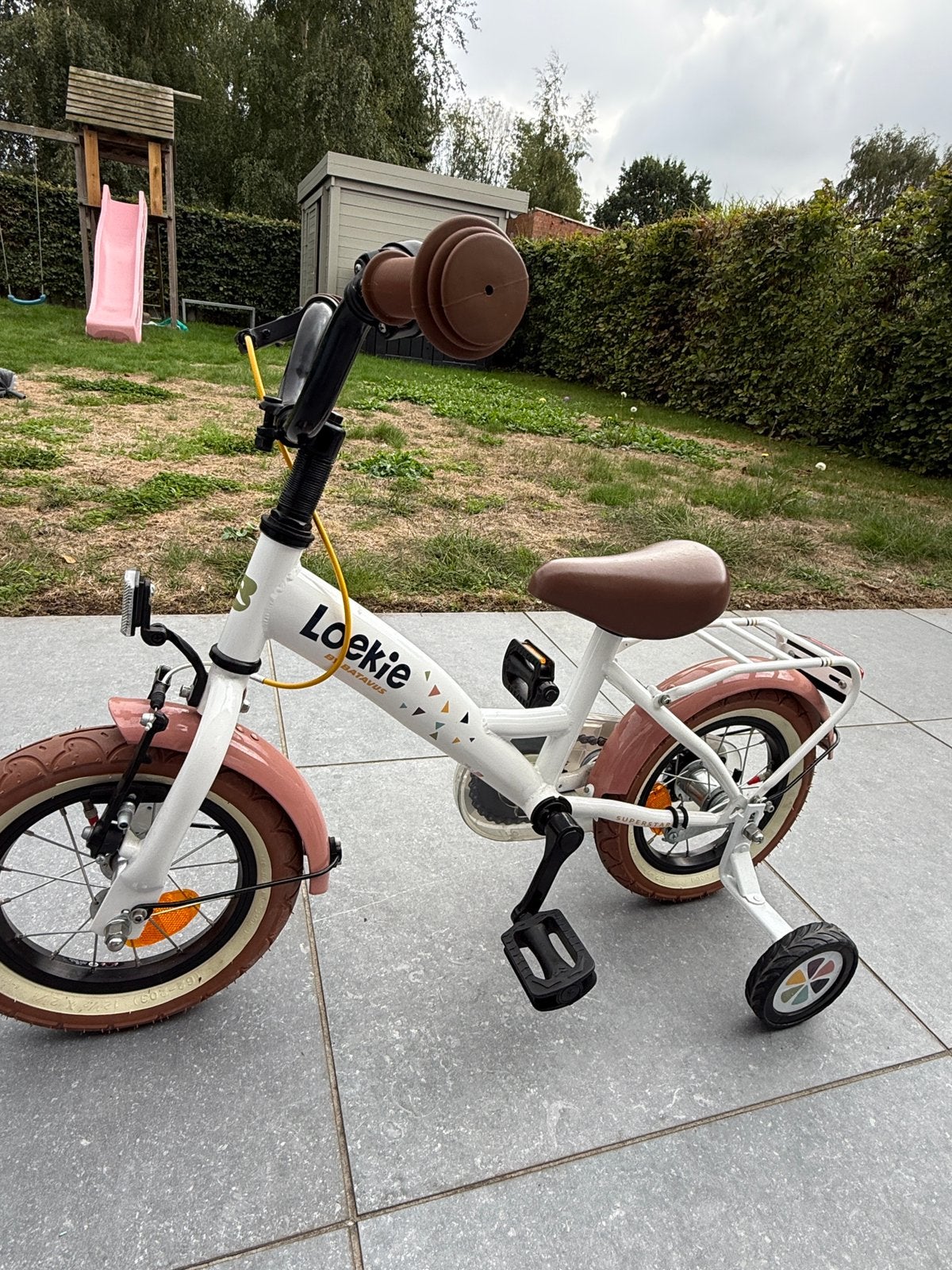 LOEKIE superstar 12 inch kinderfiets, Vélos & Vélomoteurs, Stabilisateurs, Frein à rétropédalage, Comme neuf, Enlèvement